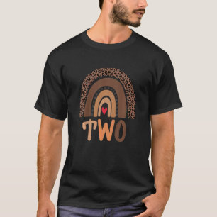Barn två år gammal regnbåge 2:e födelsedag Dekorat T Shirt