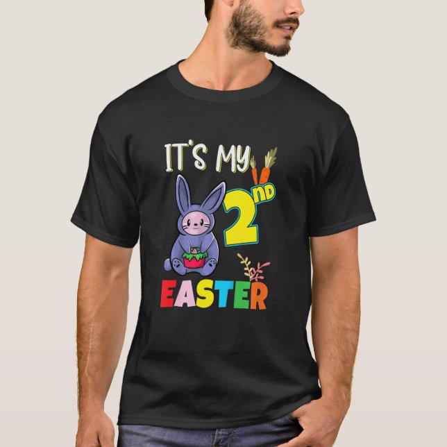 Barn två år Påsk, andra födelsedagen Baby Påsk T Shirt (Framsida)