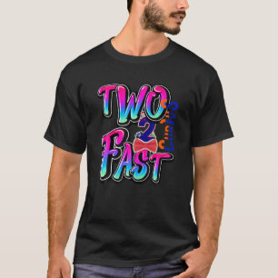Barn två Fast 2 Nyfiken Tävla 2:e födelsedagspojke T Shirt