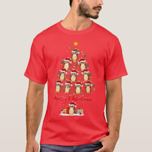 Barn Uggla Älskare Julafton Ljus Barn Uggla Julgra T Shirt