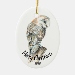 Barn Uggla Bird God jul Julgransprydnad Keramik