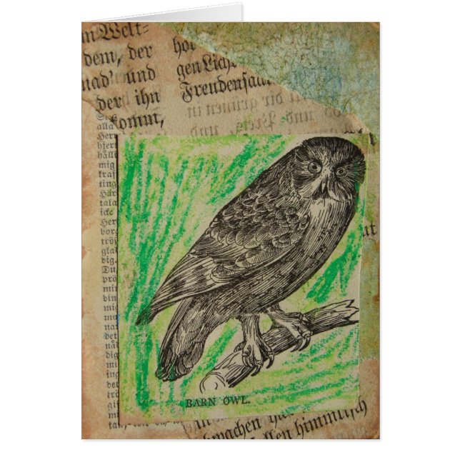 Barn Uggla Hälsningskort (Framsidan)