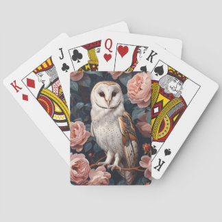 Barn Uggla har befunnit sig i Rosa ros Casinokort