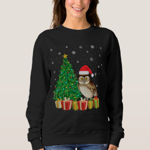 Barn Uggla Julafton Träd Lighting Santa Hat Barn U T Shirt