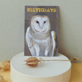 Barn Uggla Photo Funny Birthday Card Kort