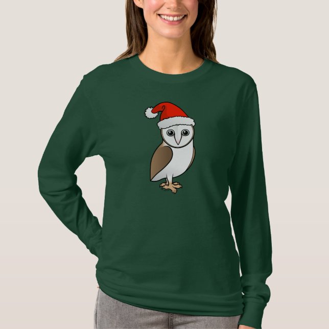 Barn Uggla Santa T-shirt (Framsida)