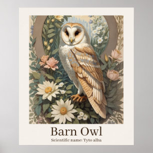 Barn Uggla Scientific Namn Wildlife Poster