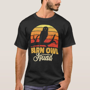 Barn Uggla Squad fågelskådning lador ugglor retro T Shirt