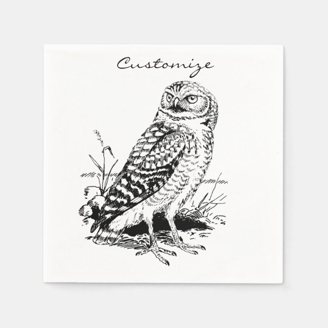 Barn Uggla Thunder_Cove Pappersservett (Framsidan)