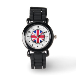 Barn UK Flagga Glitter Strap Watch Armbandsur
