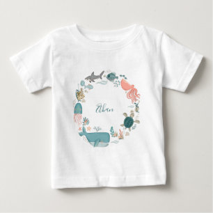 Barn under havet Personligt namn akvarell T Shirt