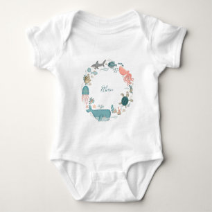 Barn under havet Personligt namn Akvarell T Shirt