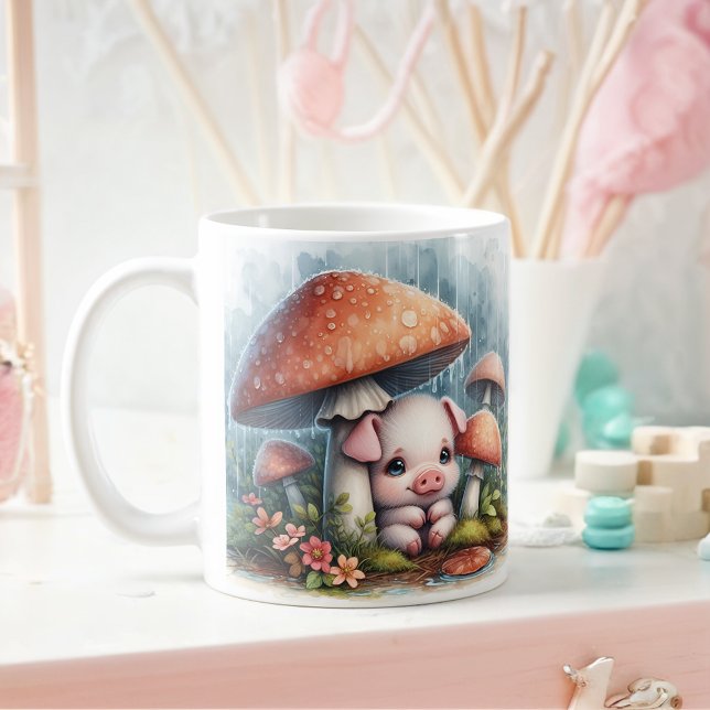 Barn under Mushroom Umbrella Kaffemugg (Skapare uppladdad)