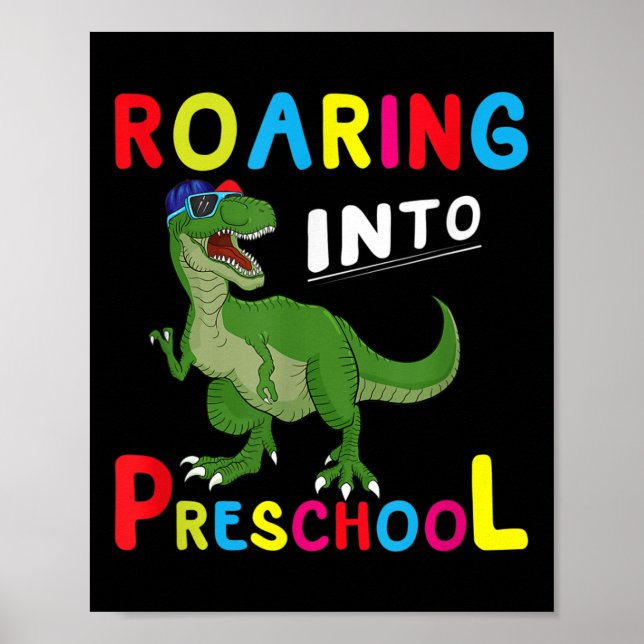 Barn - Uppfödning till Preschool - Dinosaur T-rex  Poster (Framsidan)