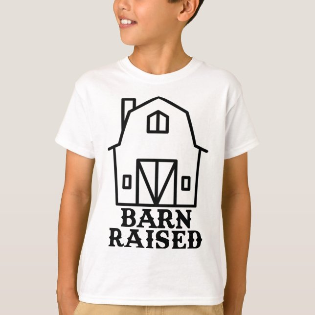 Barn, upphöjda skjortor för lantgårdshus t shirt (Framsida)