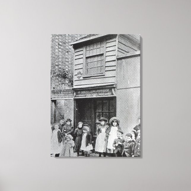Barn utanför John Pounds workshop Canvastryck (Framsida)