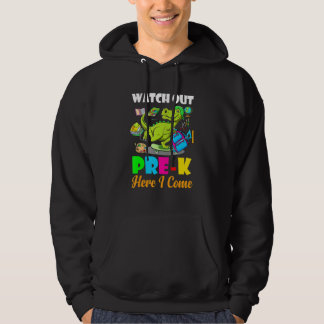 Barn Vakta Pre K Här Kommer Jag Dinosaur Första Da Hoodie
