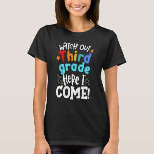 Barn vaktar tredje Klassen här i Kom Boys Girls T Shirt