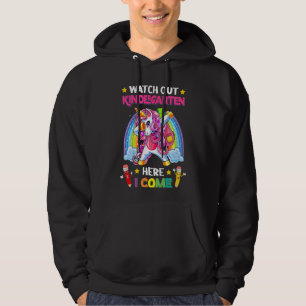 Barn vaktar ut Kindergarten här i Kom Unicorn Ba Hoodie
