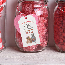 Barn Valentindagen Uggla Cute Presentetikett