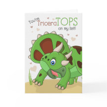 Barn Valentine Du är TriceraTOPS Dinosaur
