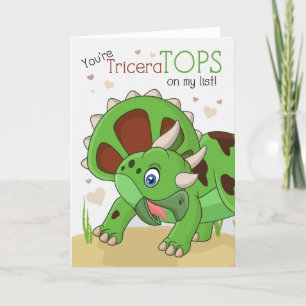 Barn Valentine Du är TriceraTOPS Dinosaur Helgkort