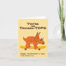 Barn Valentine's Day skateboard dinosaur