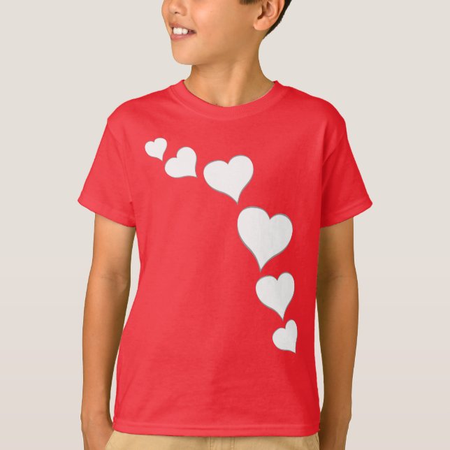 Barn Valentines Shirt Barn Anpassningsbar Kärlek T T-shirt (Framsida)