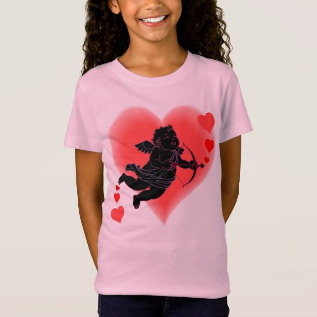 Barn Valentines T-Shirt Cupid Kärlek Shirt-Anpassn (Framsida)
