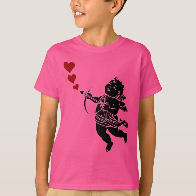 Barn Valentines T-Shirt Cupid Shirt-Anpassningsbar (Framsida)