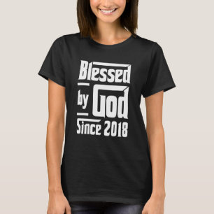 Barn välsignade av Gud sedan 2018 4e födelsedagen T Shirt