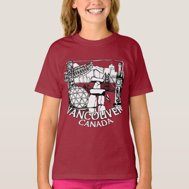 Barn Vancouver souvenir T-shirt Vancouver skjorta (Framsida)