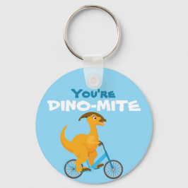 Barn Vänskap Valentine roliga dinosaurigåva Nyckelring