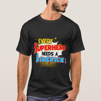Barn varje superhjälte behöver en Sidekick Brother T Shirt