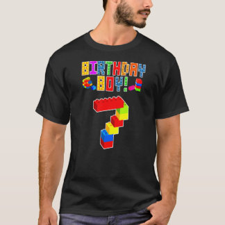 Barn vid 7 års ålder vid Byggnad Boys Kids 7:e T Shirt