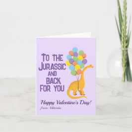 Barn vid dinosaurieskolan Alla hjärtans Helgkort