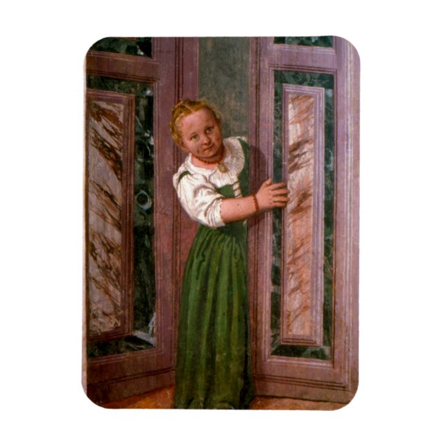 Barn vid dörren, från Sala a Crociera, c.156 Magnet (Vertikal)