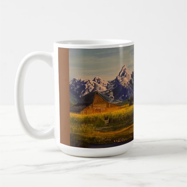 Barn vid Grand Teton, av Gary Poling Kaffemugg (Vänster)
