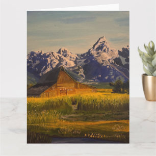 Barn vid Grand Teton, av Gary Poling Kort