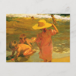 Barn vid havskusten - Joaquín Sorolla Vykort