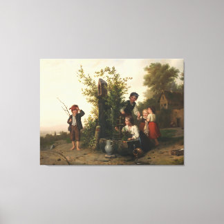 Barn vid Stenkällan – 1800-tals by Canvastryck