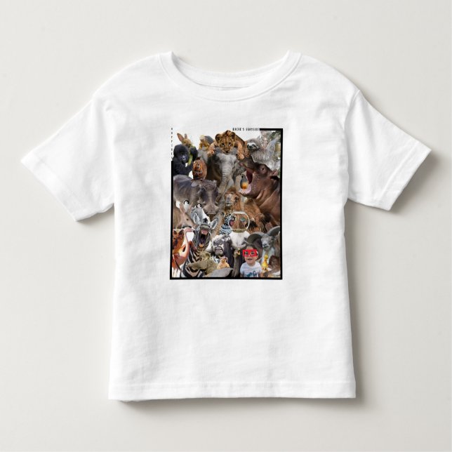Barn Vild Animalisk Shirt Personalize T Shirt (Framsida)