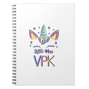 Barn VPK Flickor Första Dagen Little Miss VPK T-Sh Anteckningsbok