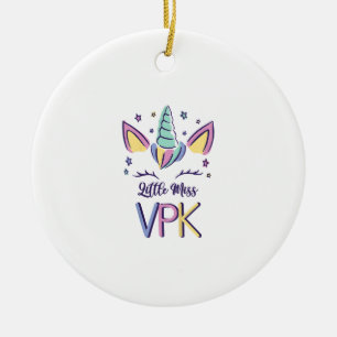 Barn VPK Flickor Första Dagen Little Miss VPK T-Sh Julgransprydnad Keramik