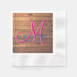 Barn Wall 3d Monogram Pappersservett