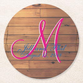 Barn Wall 3d Monogram Underlägg Papper Rund