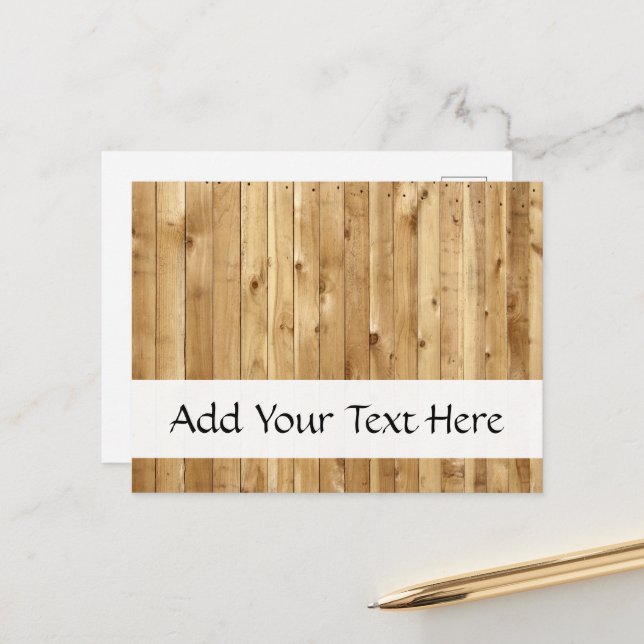 Barn Wall, Wood, Wooden Boards, Planks, Rustic Vykort (Fram/Back In Situ)