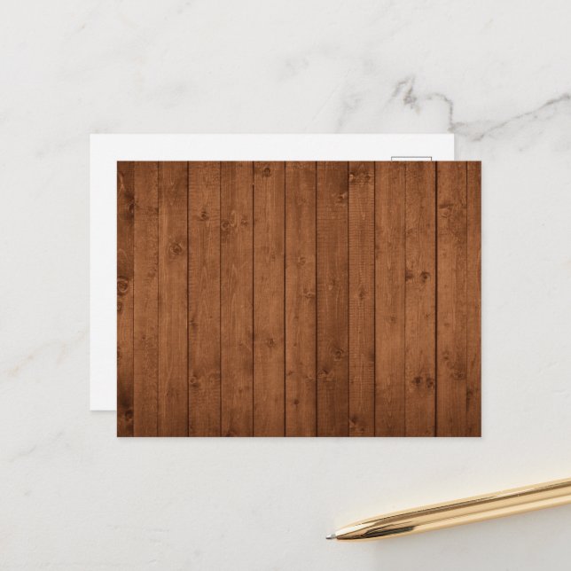 Barn Wall, Wood, Wooden Boards, Planks, Rustic Vykort (Fram/Back In Situ)