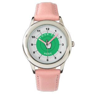 Barn Watch - Personlig - Rosa numrerad Armbandsur