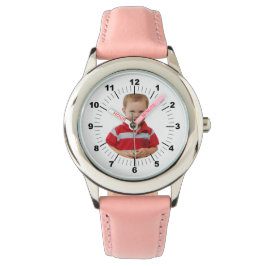Barn Watch - Personlig - Rosa numrerad Armbandsur